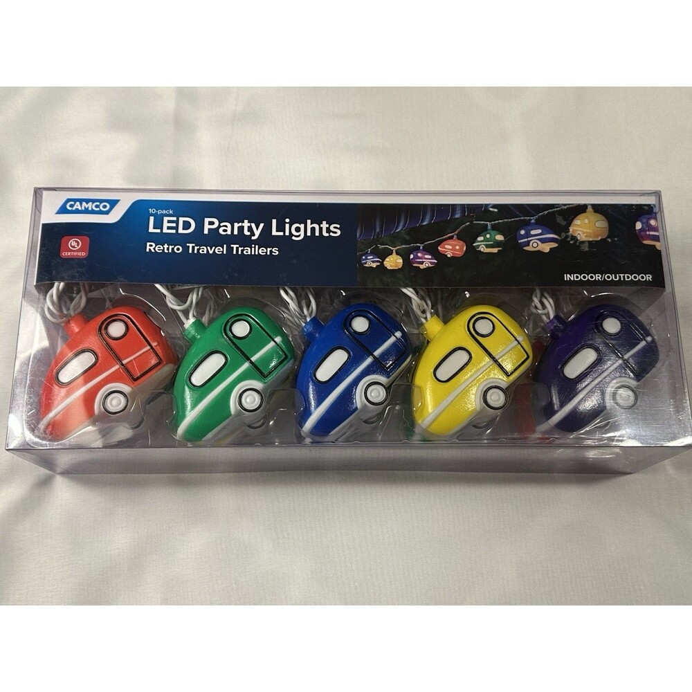 2 Pack CAMCO Retro Travel Trailer LED Party Lights Indoor Outdoor RV Camper